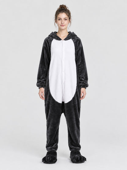 Sea Lion Pajama Jumpsuit with White Insert