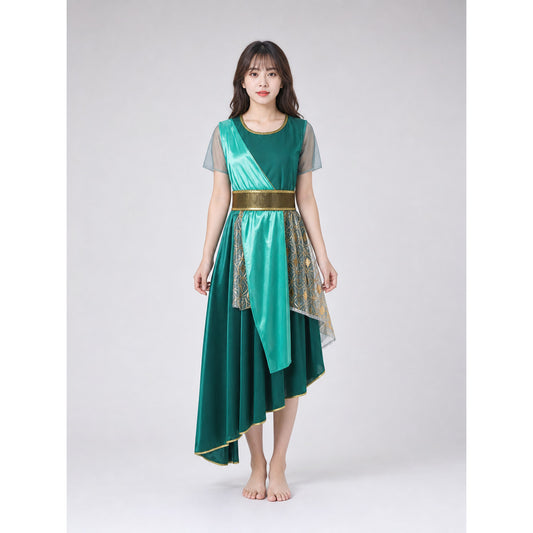 Medusa Costume: Dress with Headpiece for Halloween front view