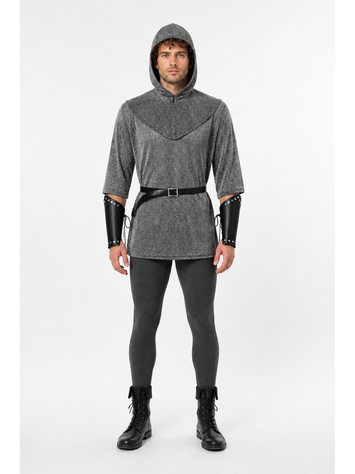 Knight Costume with Hood, Arm Guards, and Belt main product view