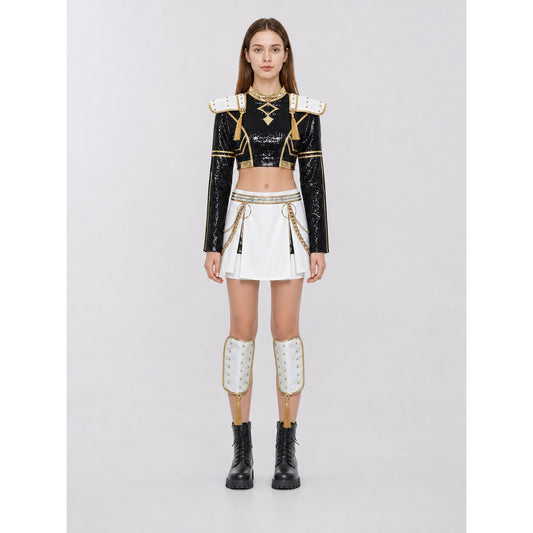 Zoe Black and Gold Stage Cosplay Costume