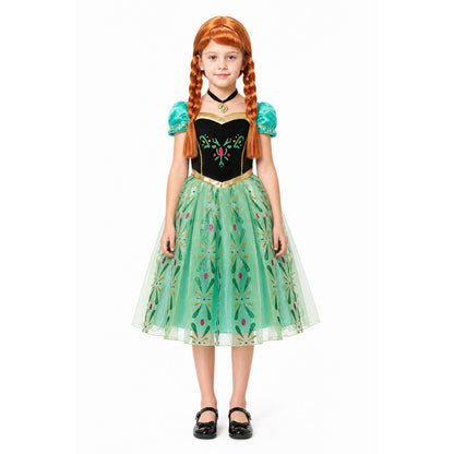 Princess Anna Costume with Wig and Necklace main product view