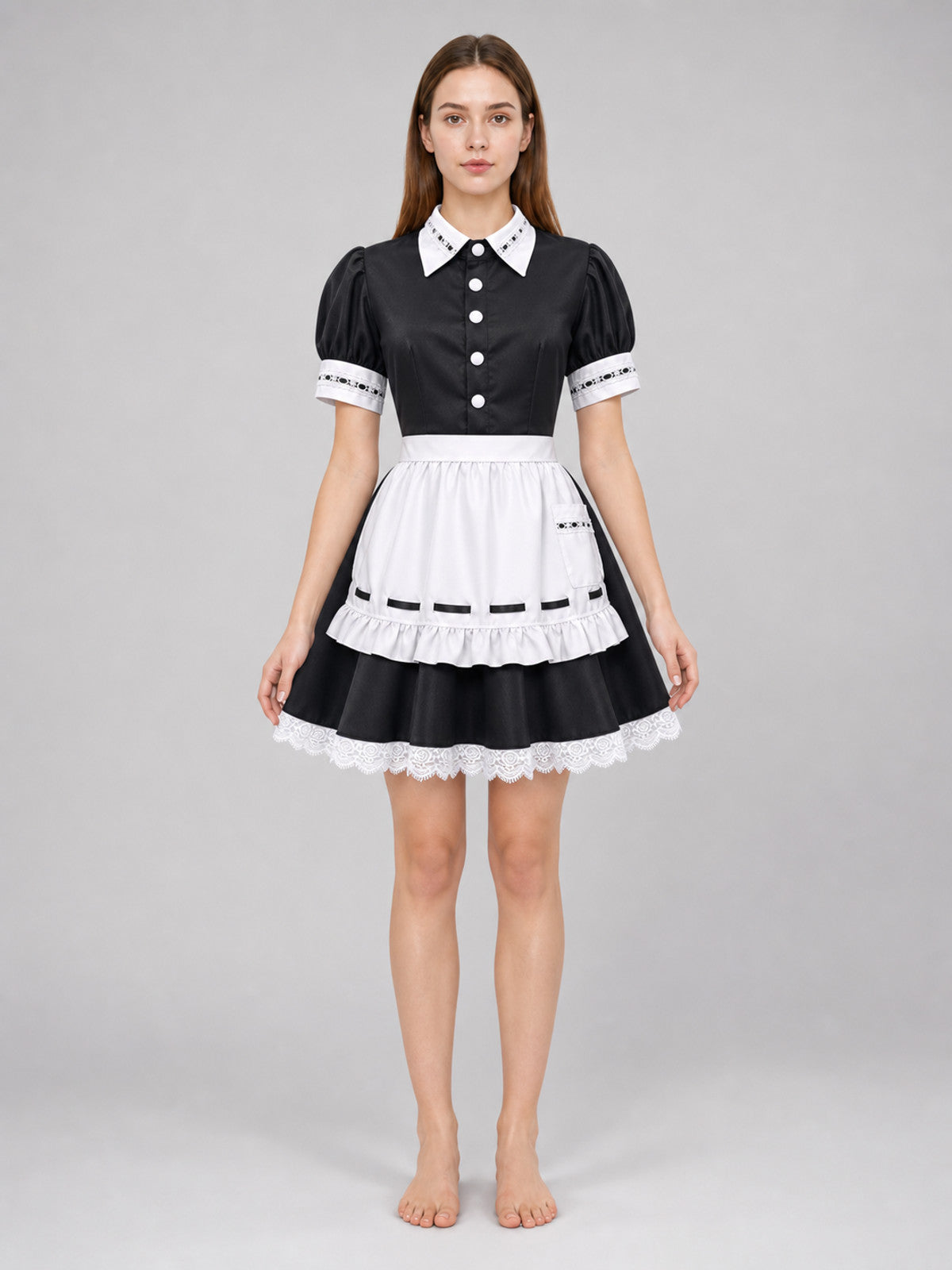 Doctor Emily Dyer Cosplay Maid Costume front view