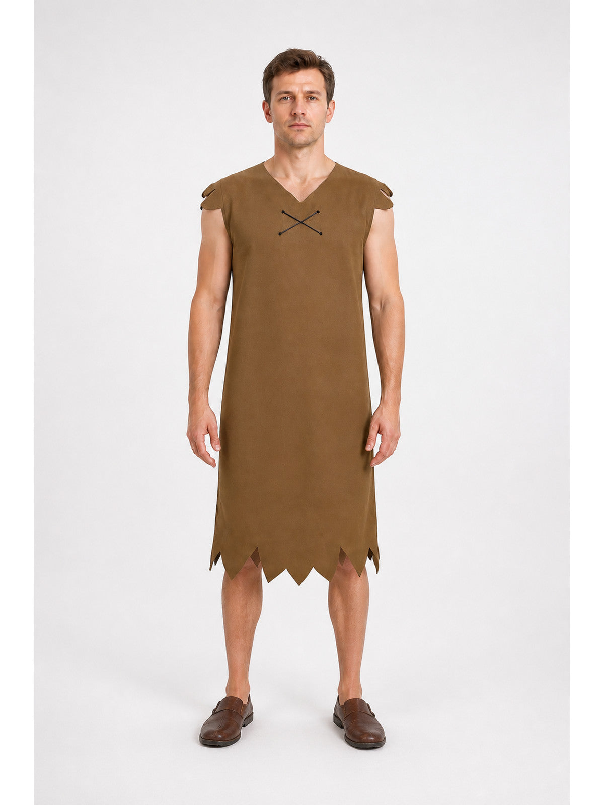 Brown Caveman Costume with a Jagged Hem main product view