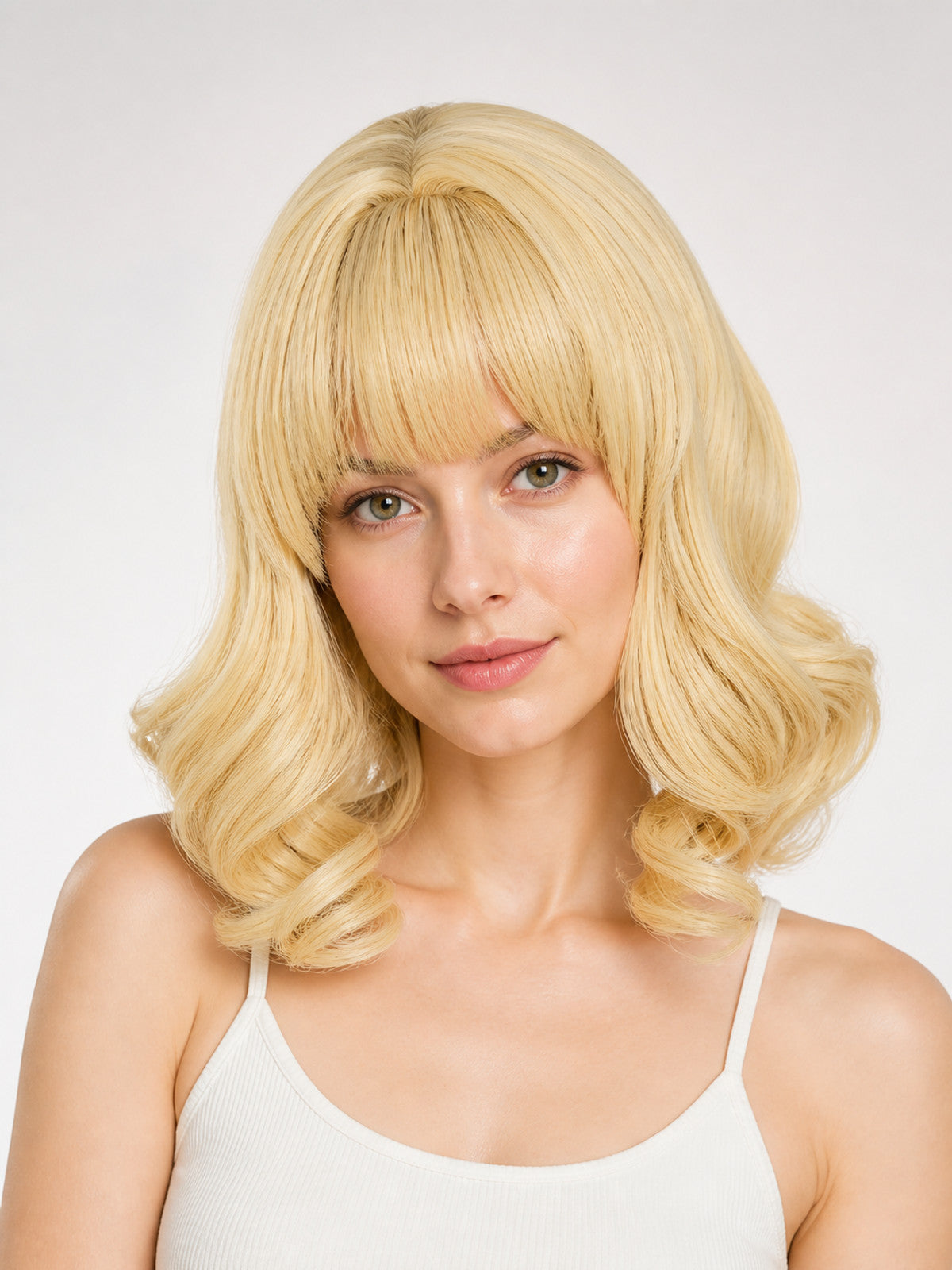 Costume wig with bangs, silver or gold main product view