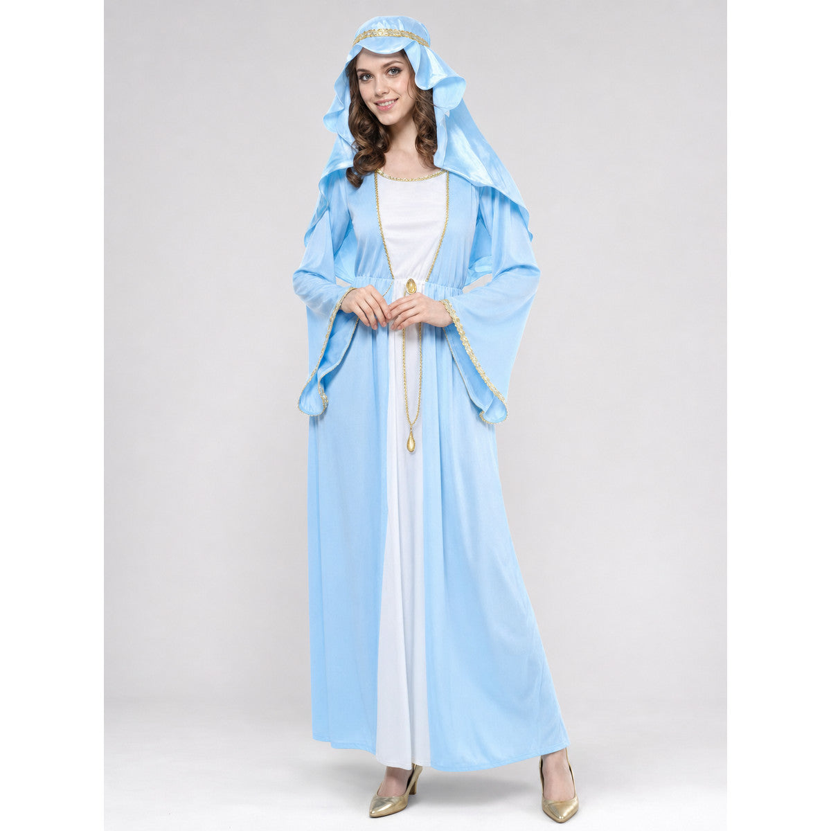 Arabian Party Costume with Glasses and Chain on-model view