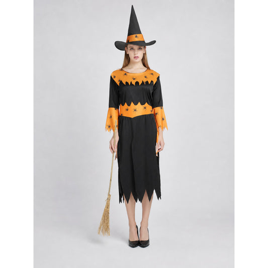 Halloween Witch Costume with Hat and Dress