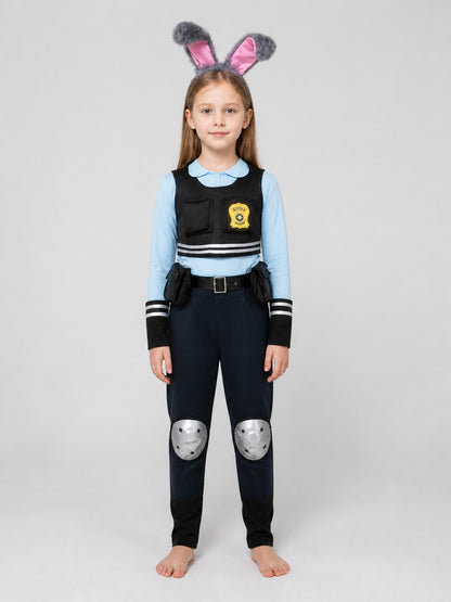 Judy Zootopia Cosplay Costume with Ears on-model view