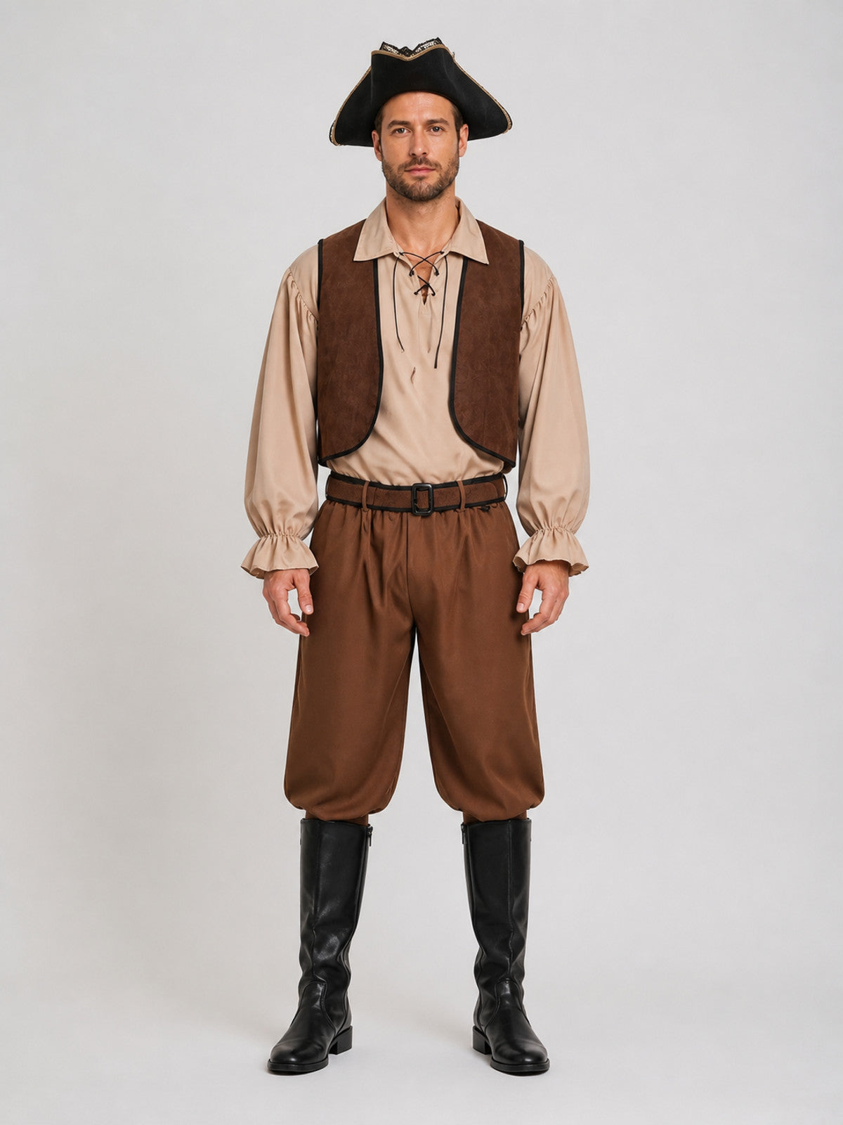 Matching Pirate Costumes for Couples for Halloween Cosplay on-model view