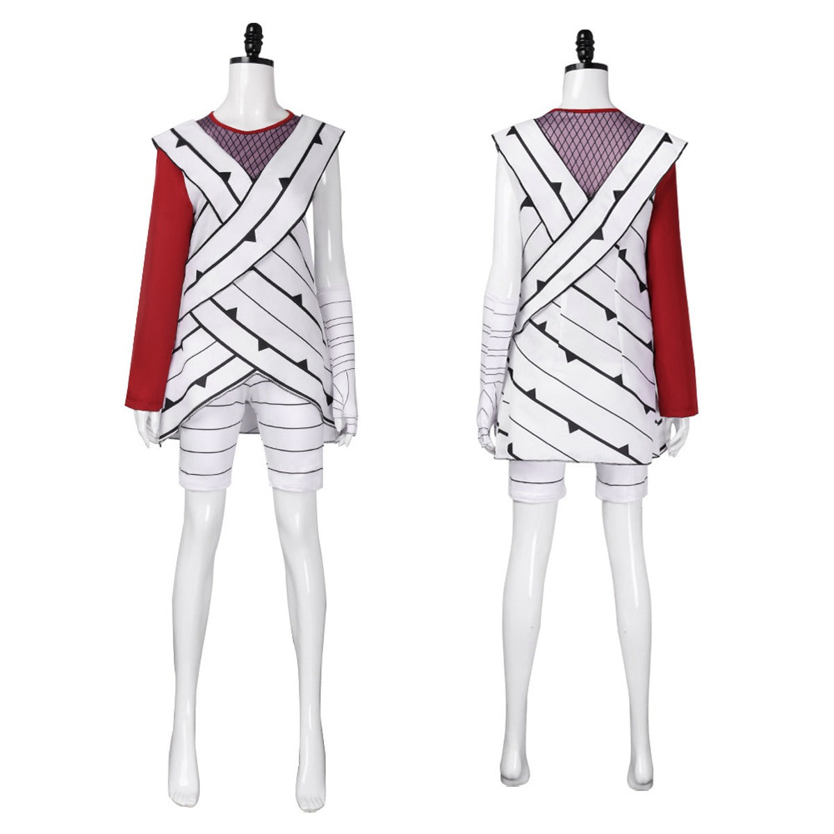 Yuhi Kurenai cosplay costume front and back on mannequin