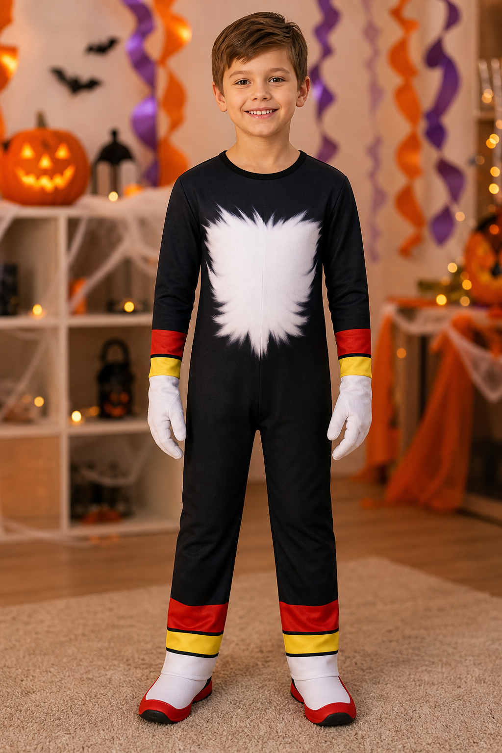 Kids' Black Cosplay Carnival Costume for Halloween