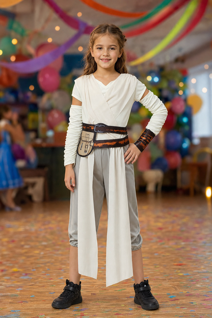 Girls' Rey Kids Costume from Star Wars lifestyle view 4