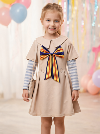 Kids' Halloween Carnival Costume with Dress and Purse