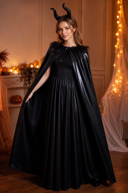 Carnival Costume Set: Horns and Cape