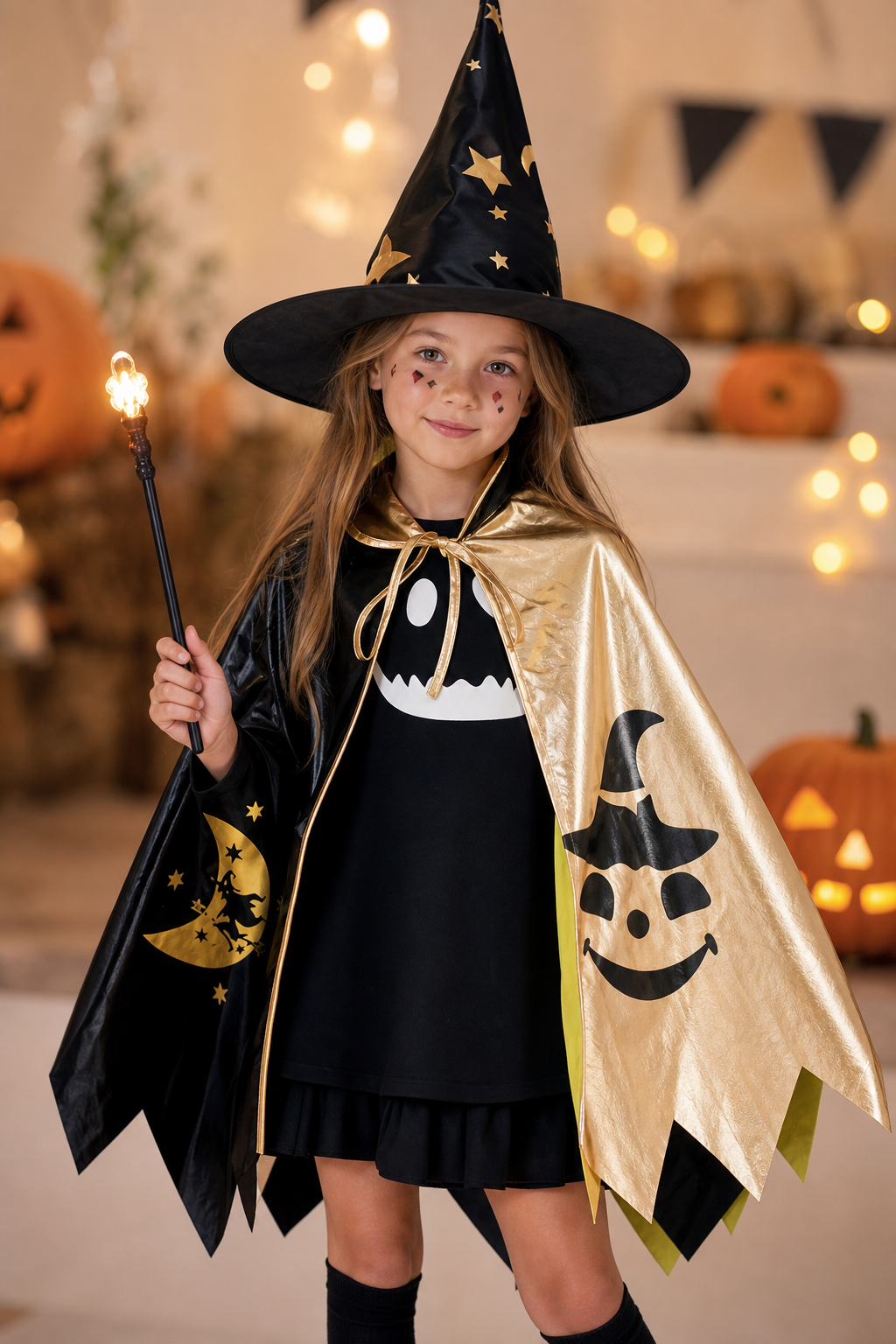 Halloween Wizard Costume with Cape