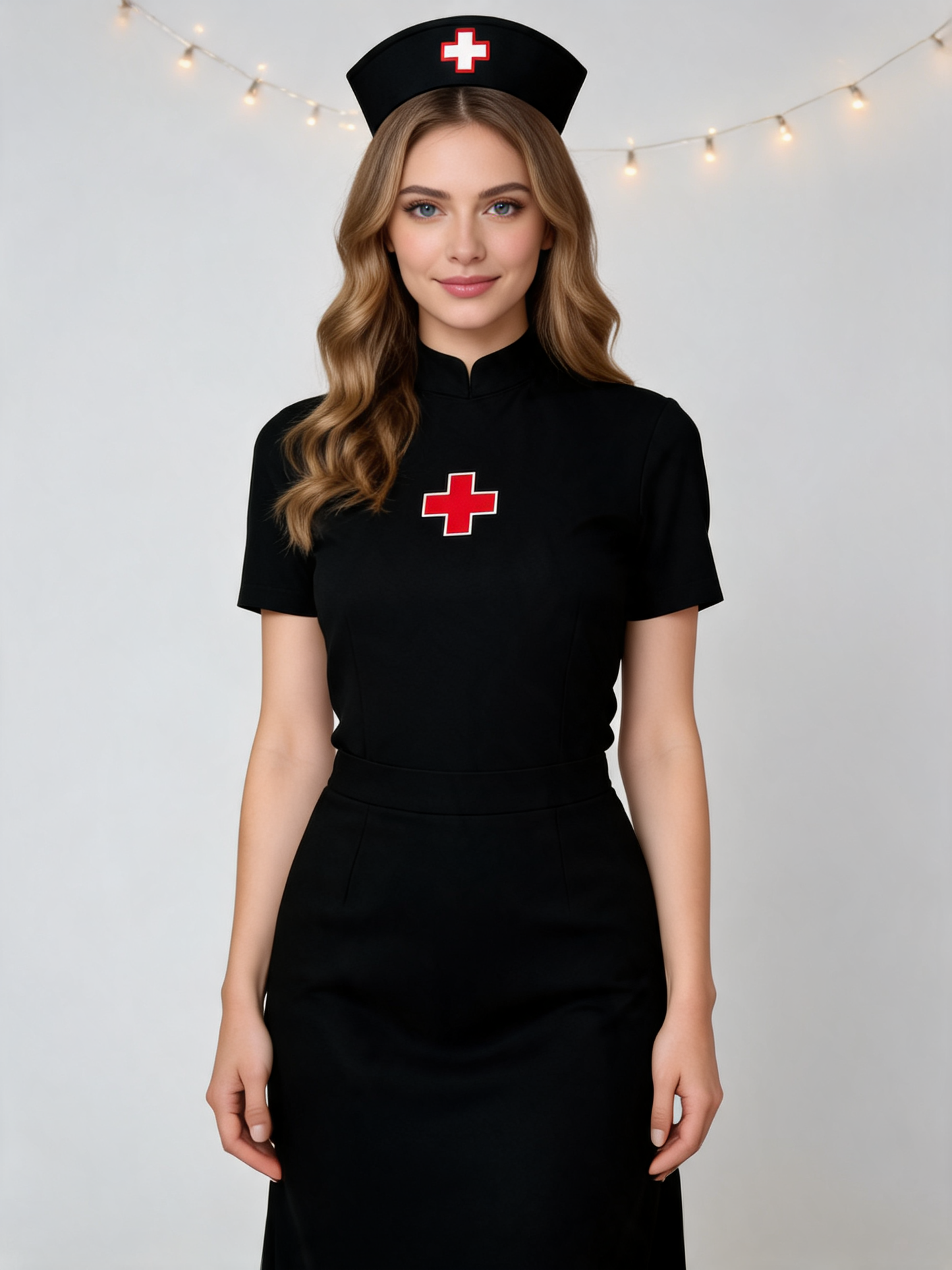 Black Nurse Costume for Halloween Masquerade