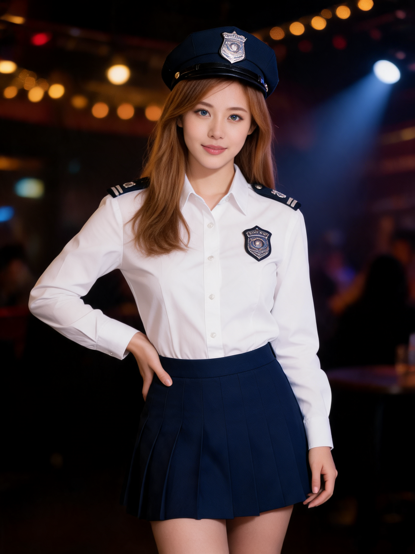 Women's Police Role-Play Costume for a Masquerade Party