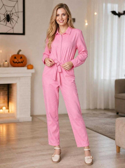 Pink Halloween Carnival Jumpsuit with Belt
