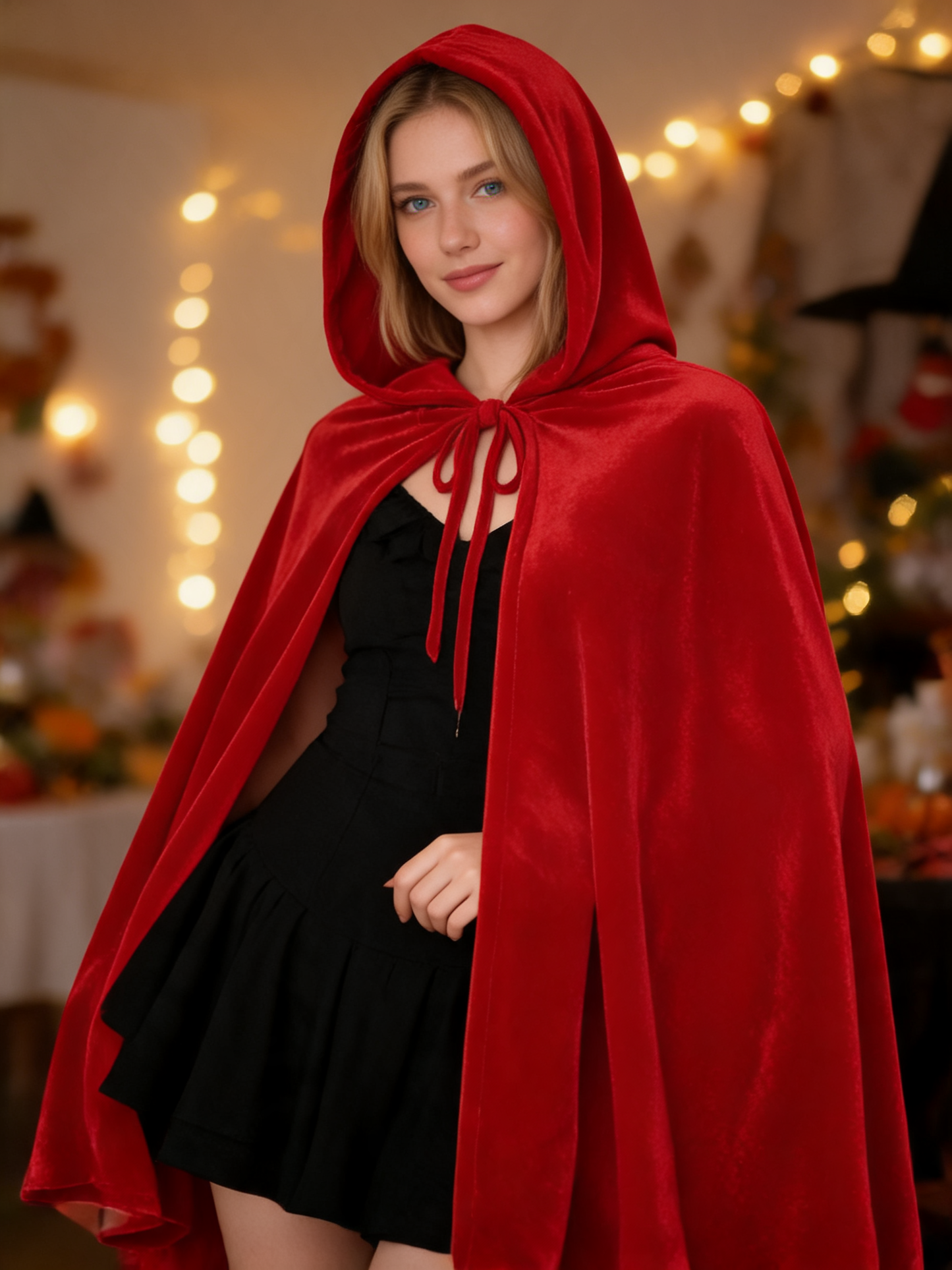 Red Hooded Cloak for Cosplay
