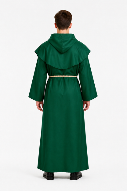Monk Robe with Hood and Cross for Halloween back view