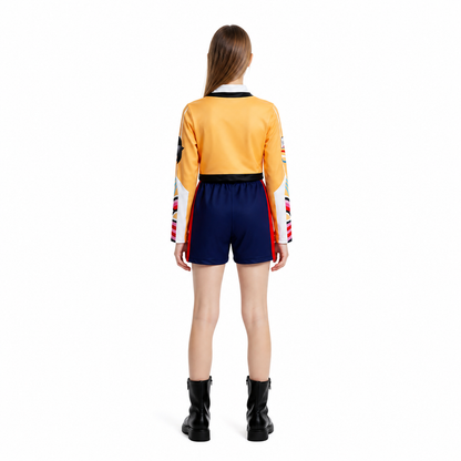 Long-Sleeve Cosplay Costume with Shorts back view