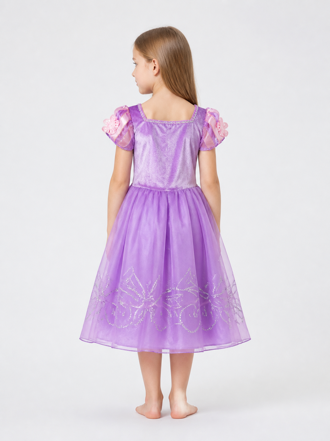 Pink and Purple Princess Halloween Costume back view