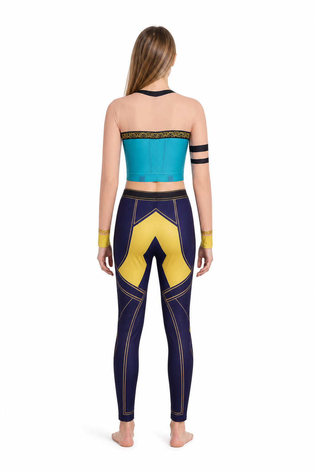 Zoe Cosplay Jumpsuit with Front Zipper back view