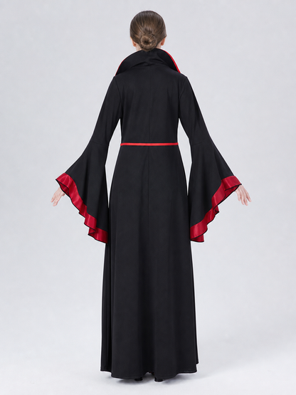 Gothic Cosplay Dress with Necklace