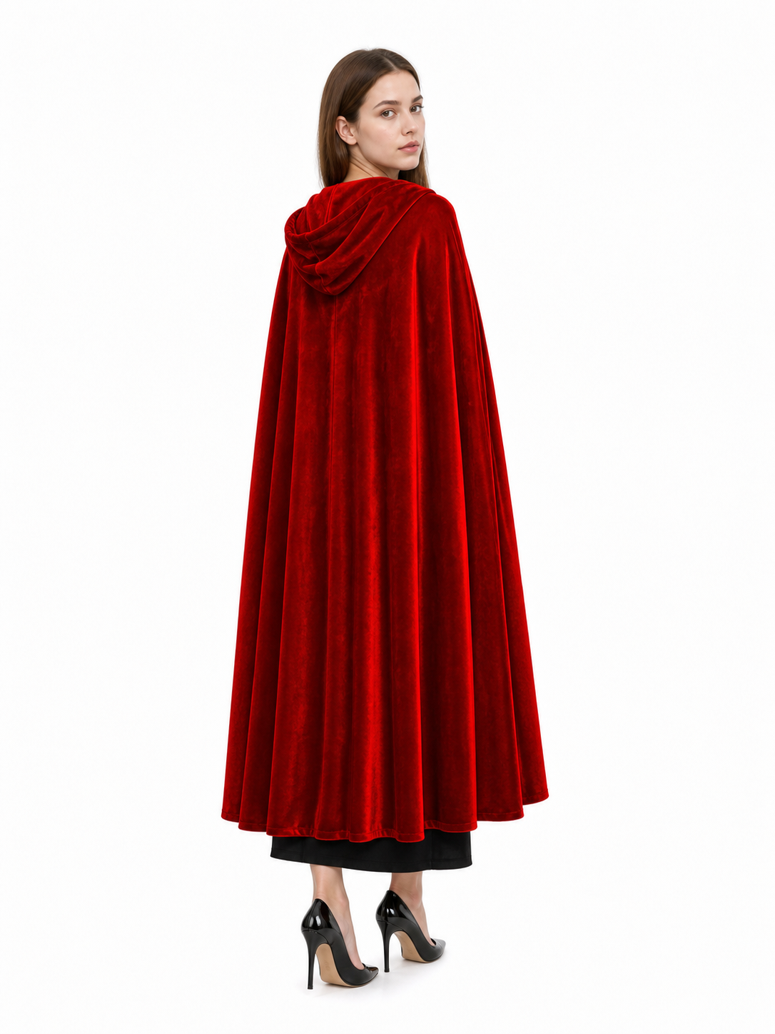 Red Hooded Carnival Cloak for Cosplay