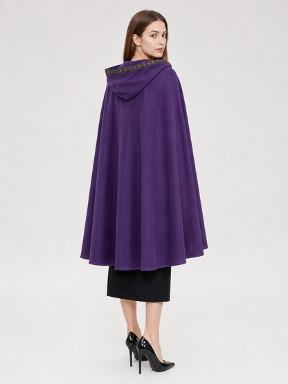 Purple Hooded Velvet Costume Cape product view 39