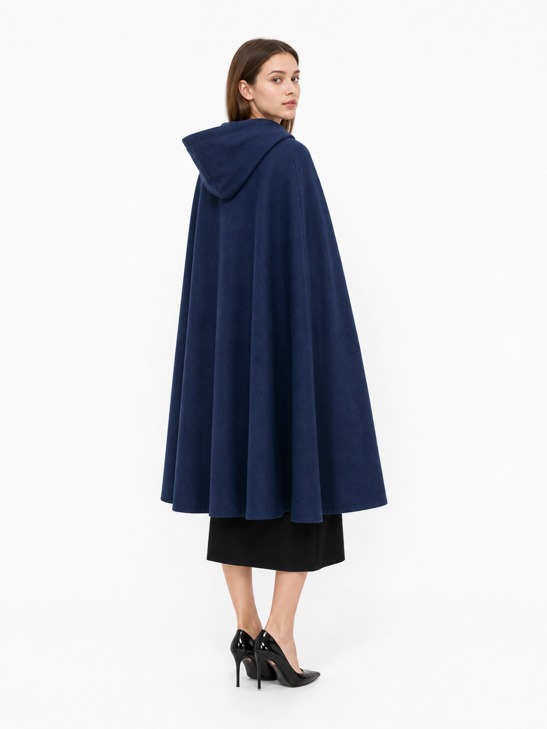 Blue Hooded Medieval Carnival Cloak