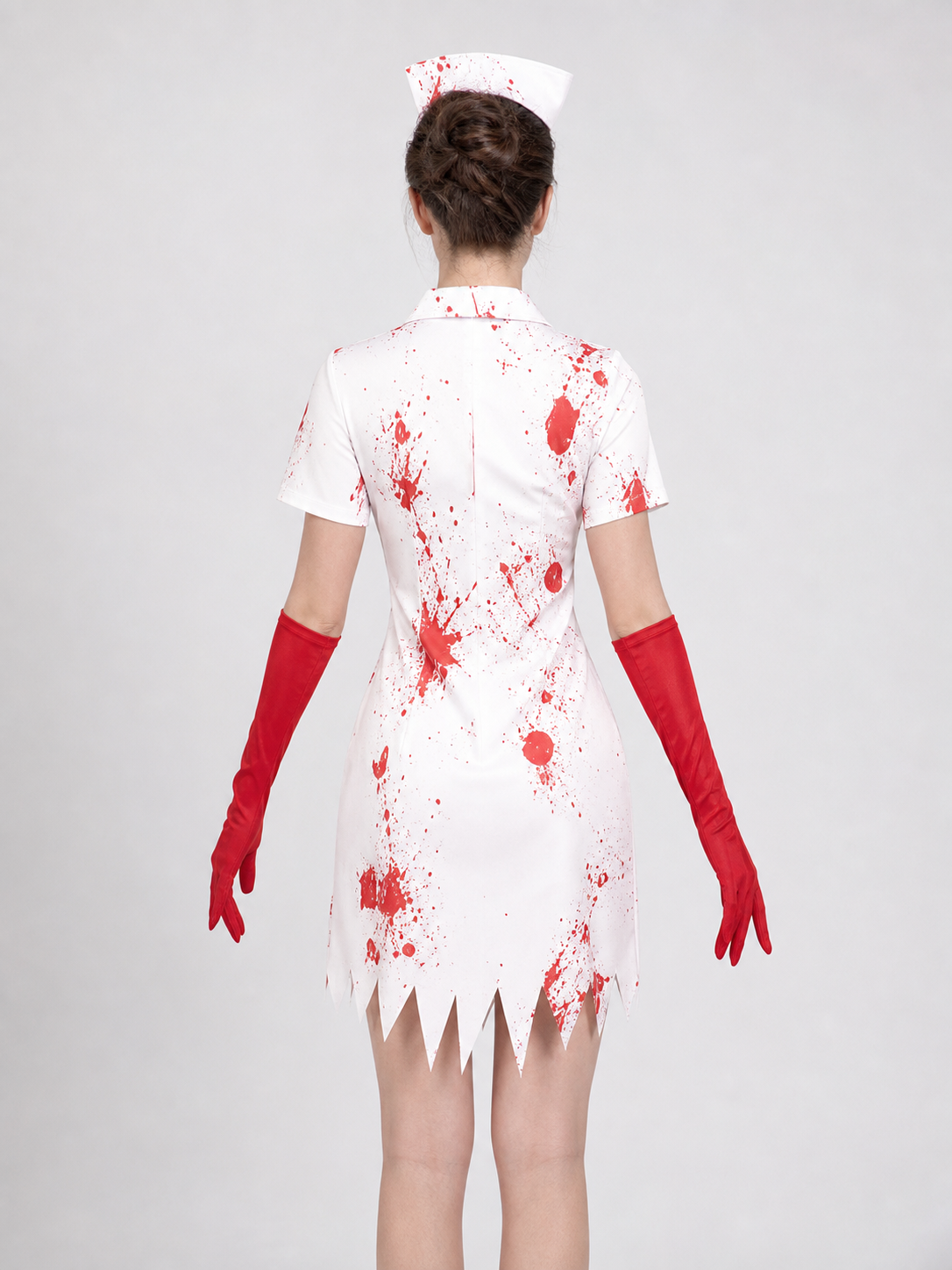 Zombie Nurse Costume with Bloody Marks
