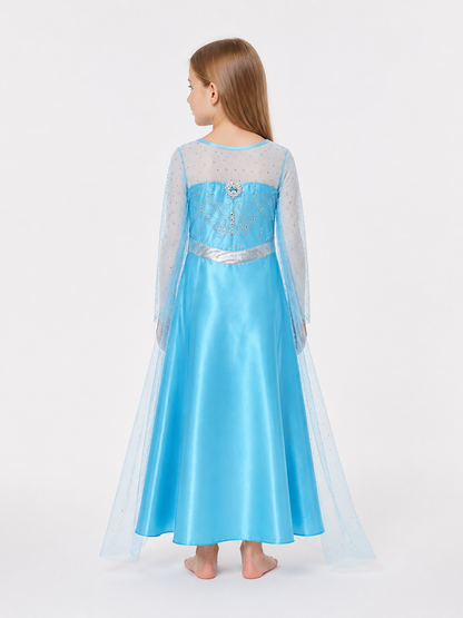 Ice Princess Carnival Costume for Halloween and Cosplay back view
