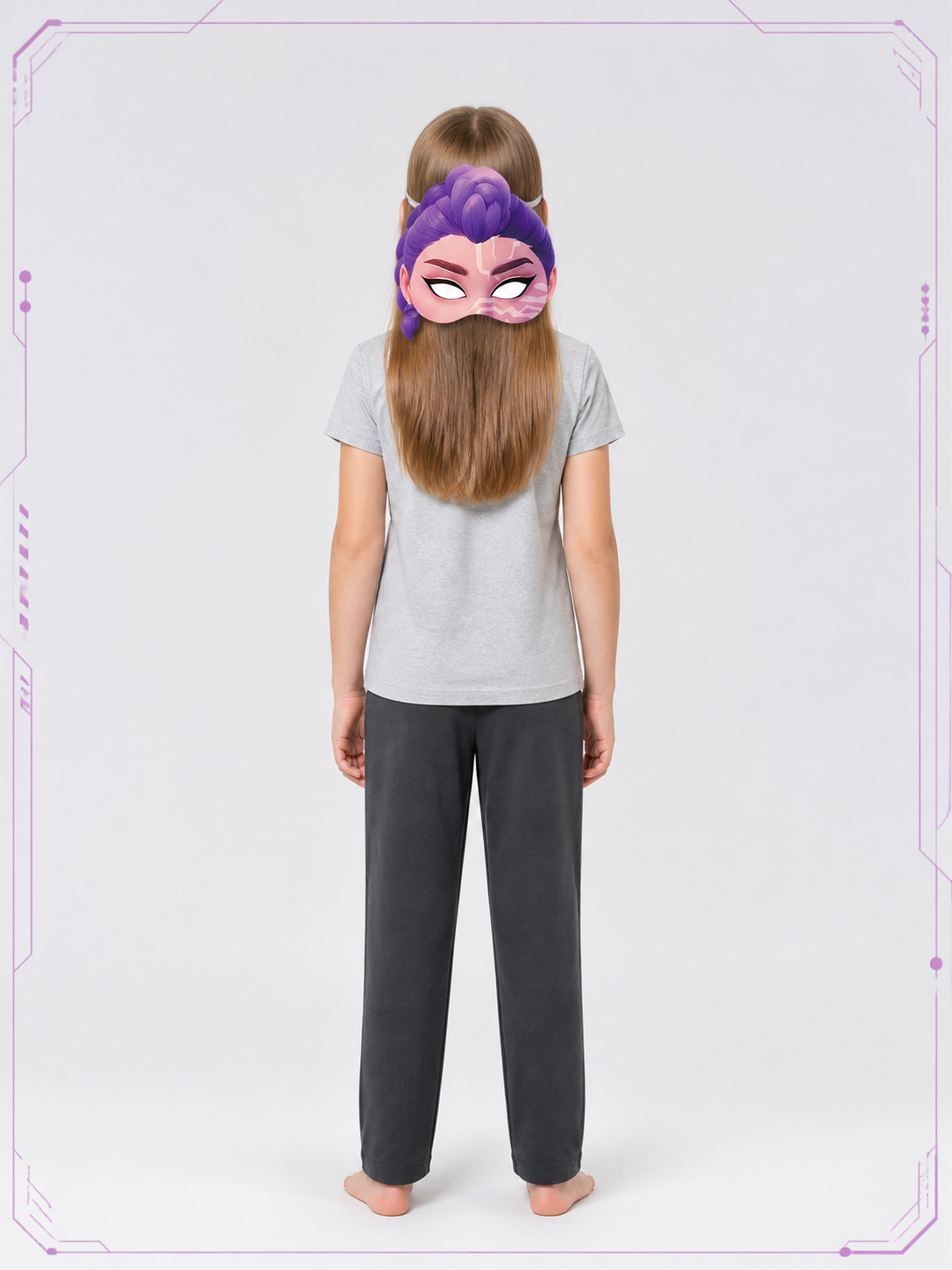 Anime-Style Carnival Mask for Halloween and Cosplay back view