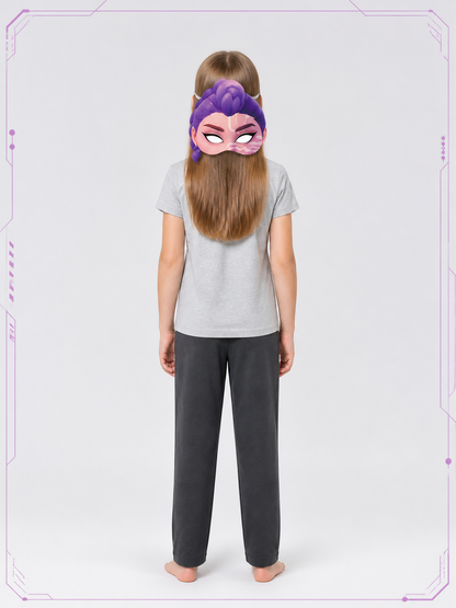 Anime-Style Carnival Mask for Halloween and Cosplay back view