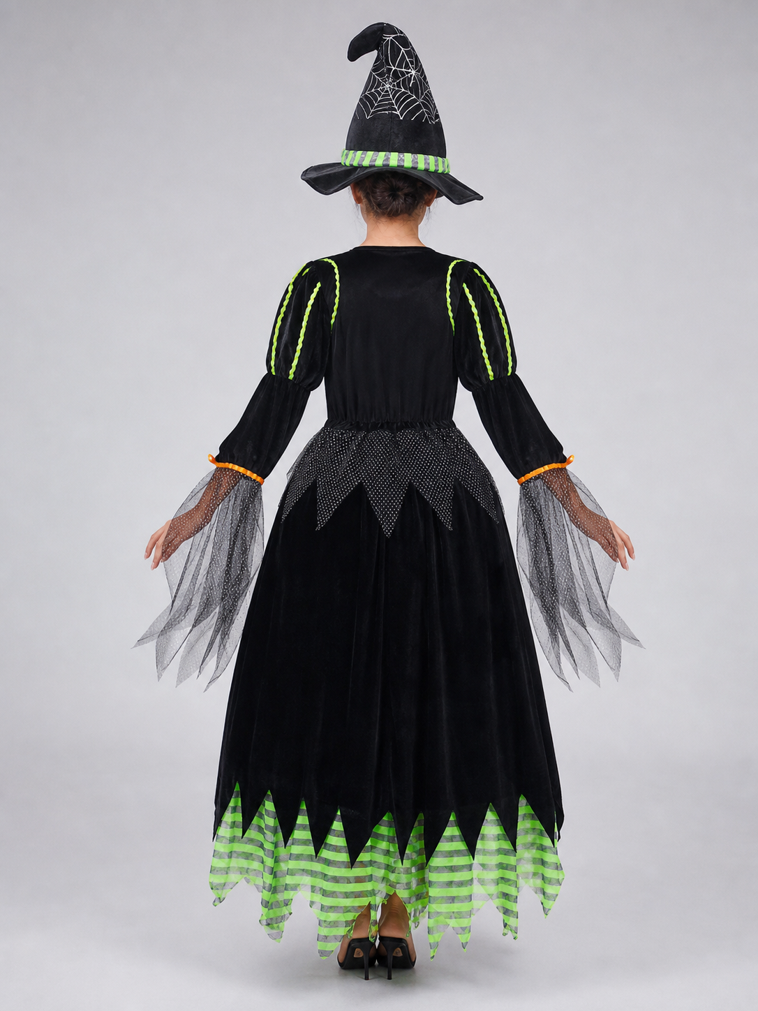 Witch Costume with Pointed Hat for Cosplay