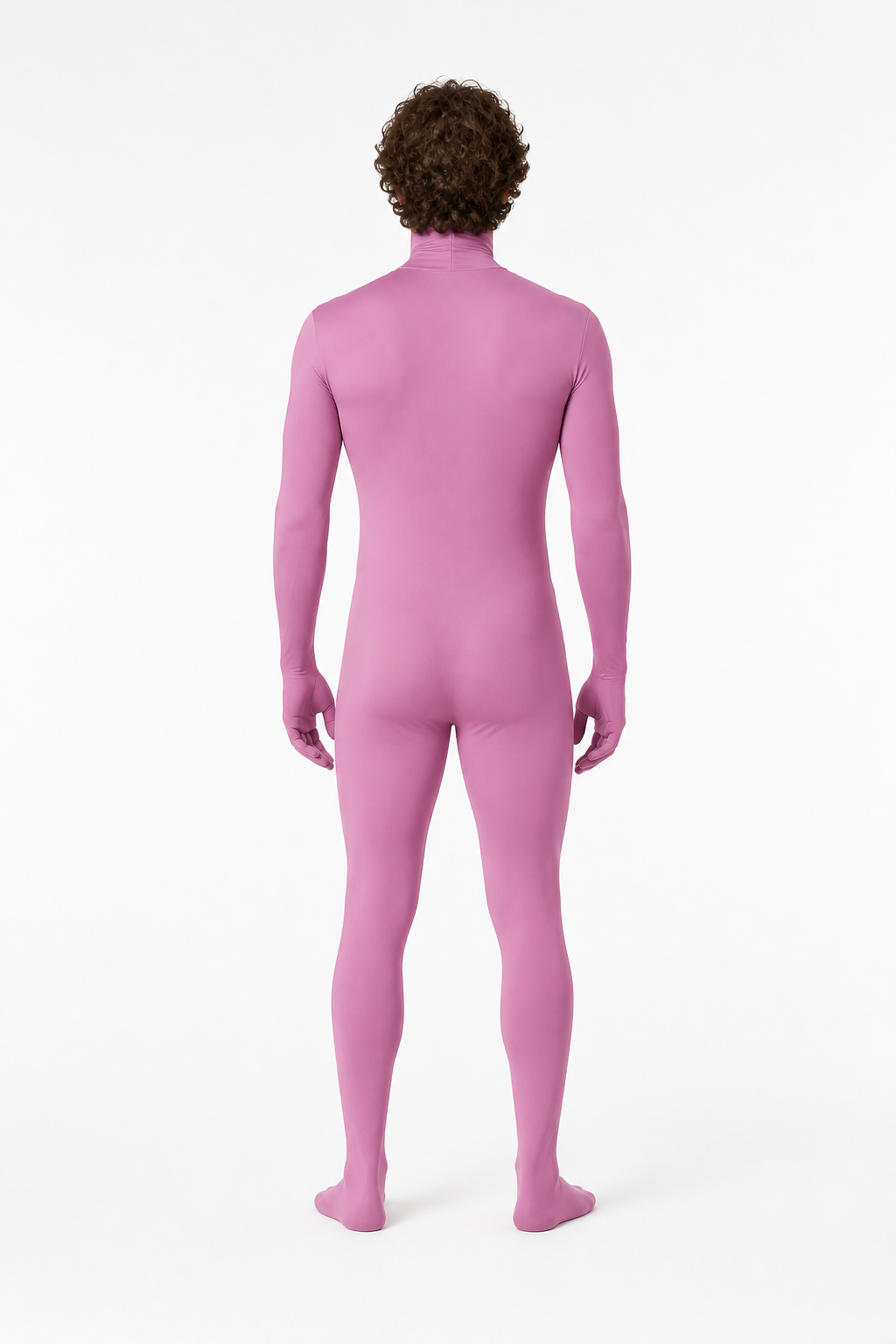 Open-Face Hooded Zentai Bodysuit back view