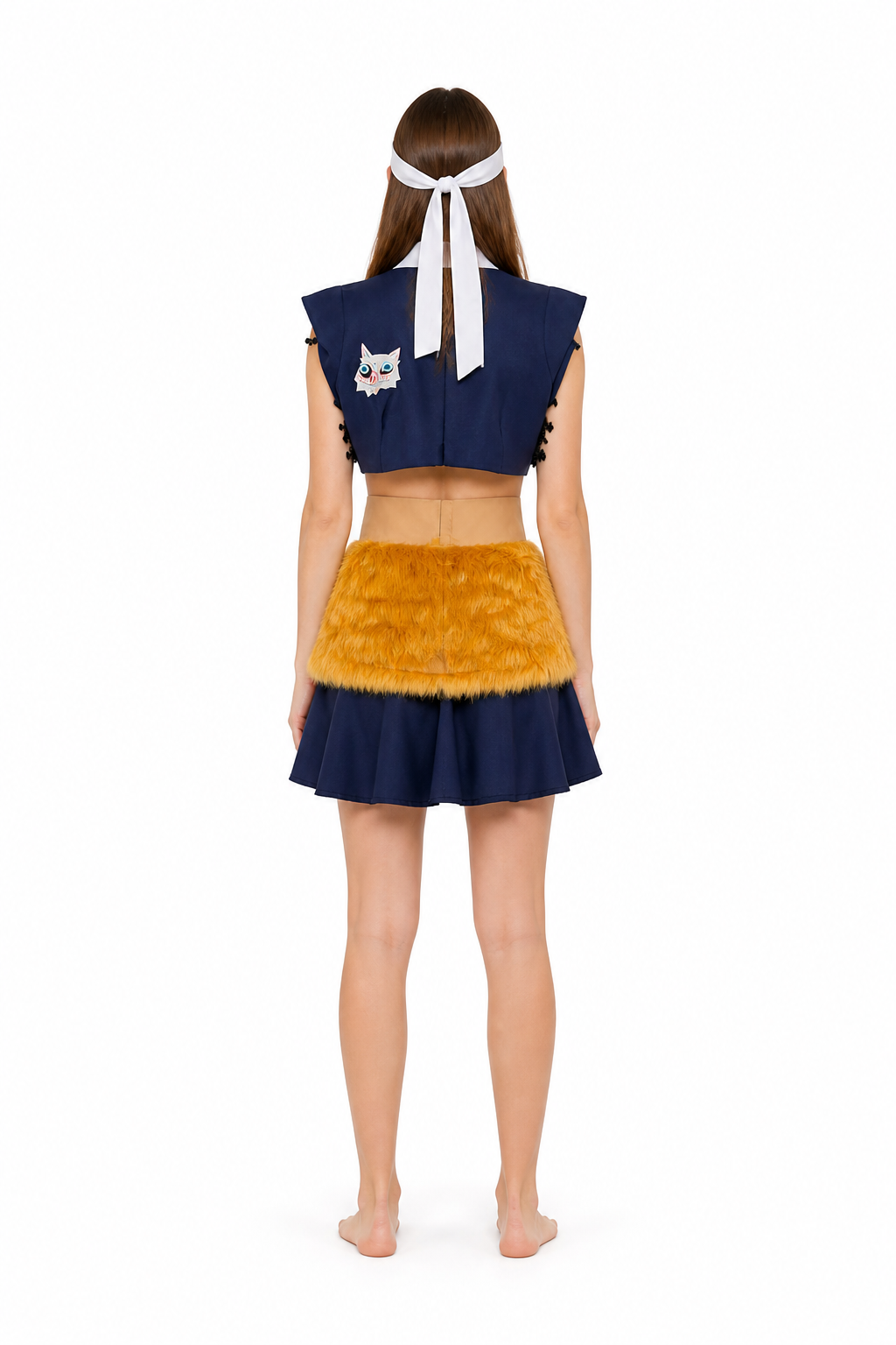 Cosplay Costume with Sleeveless Top and Skirt back view