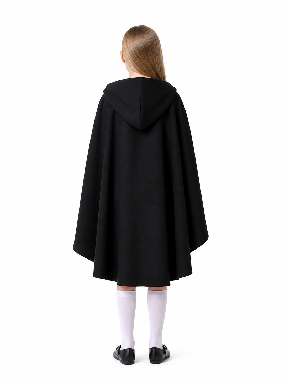 Long Children's Hooded Cape for Halloween back view