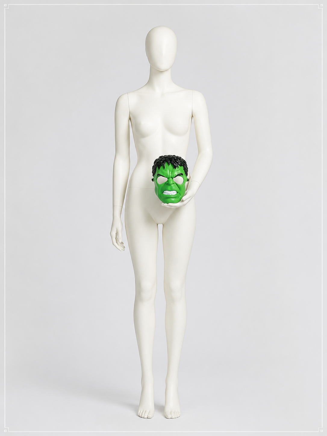 Green Carnival Half Mask for Cosplay back view