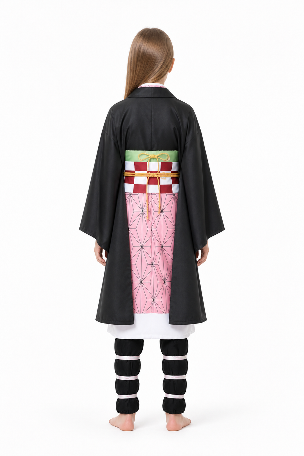 Nezuko Costume from the Anime Demon Slayer: Kimetsu no Yaiba, Black back view