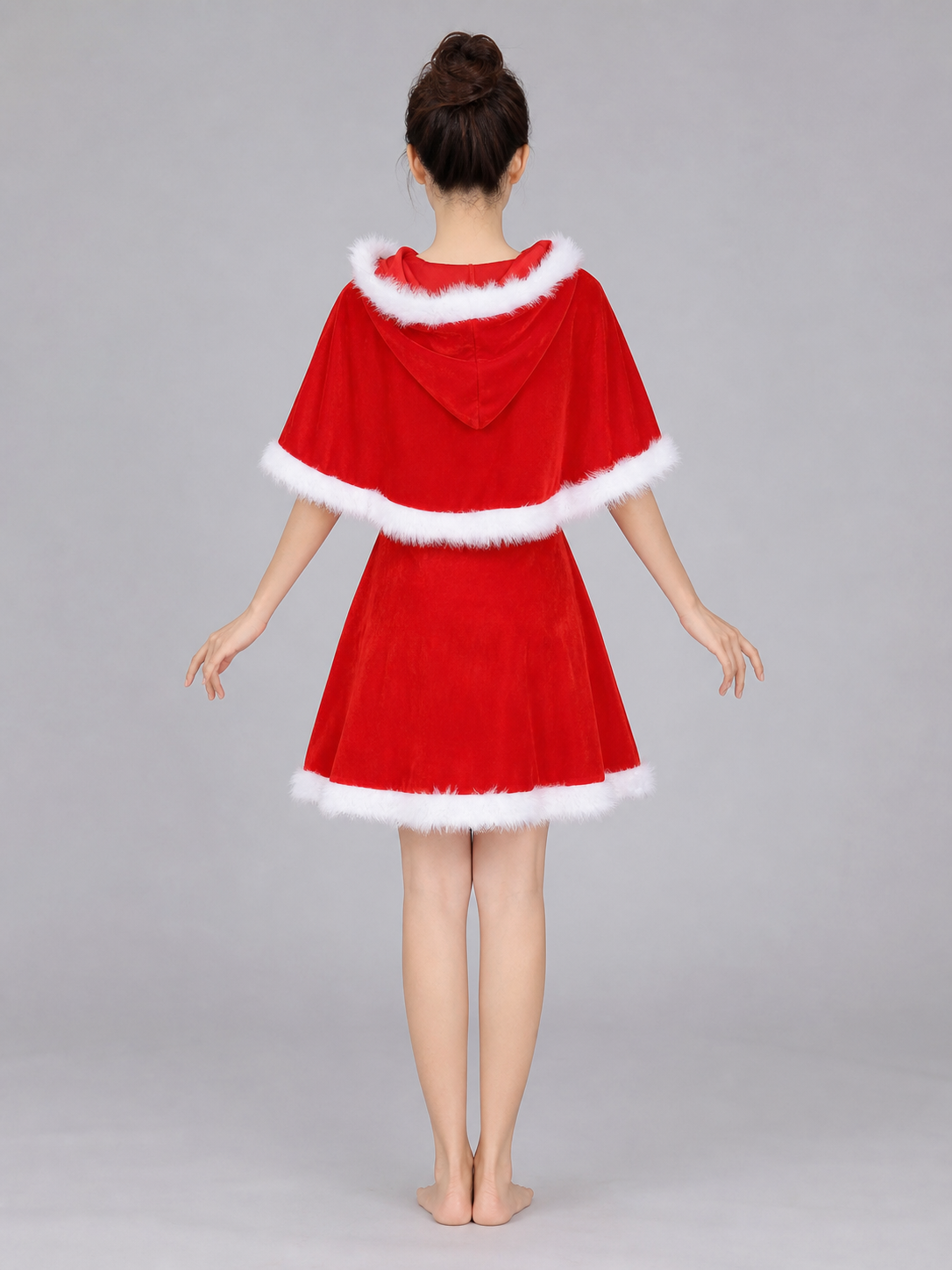 Christmas Costume with Ears and Red Bow