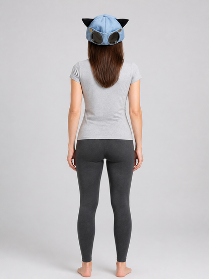 Carnival Cap with Ears and Round Lenses back view