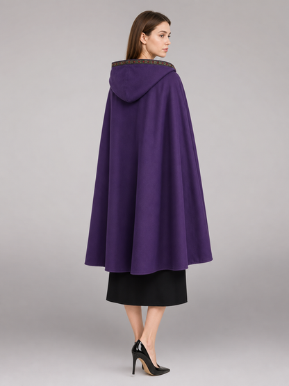 Purple Hooded Velvet Costume Cape product view 40