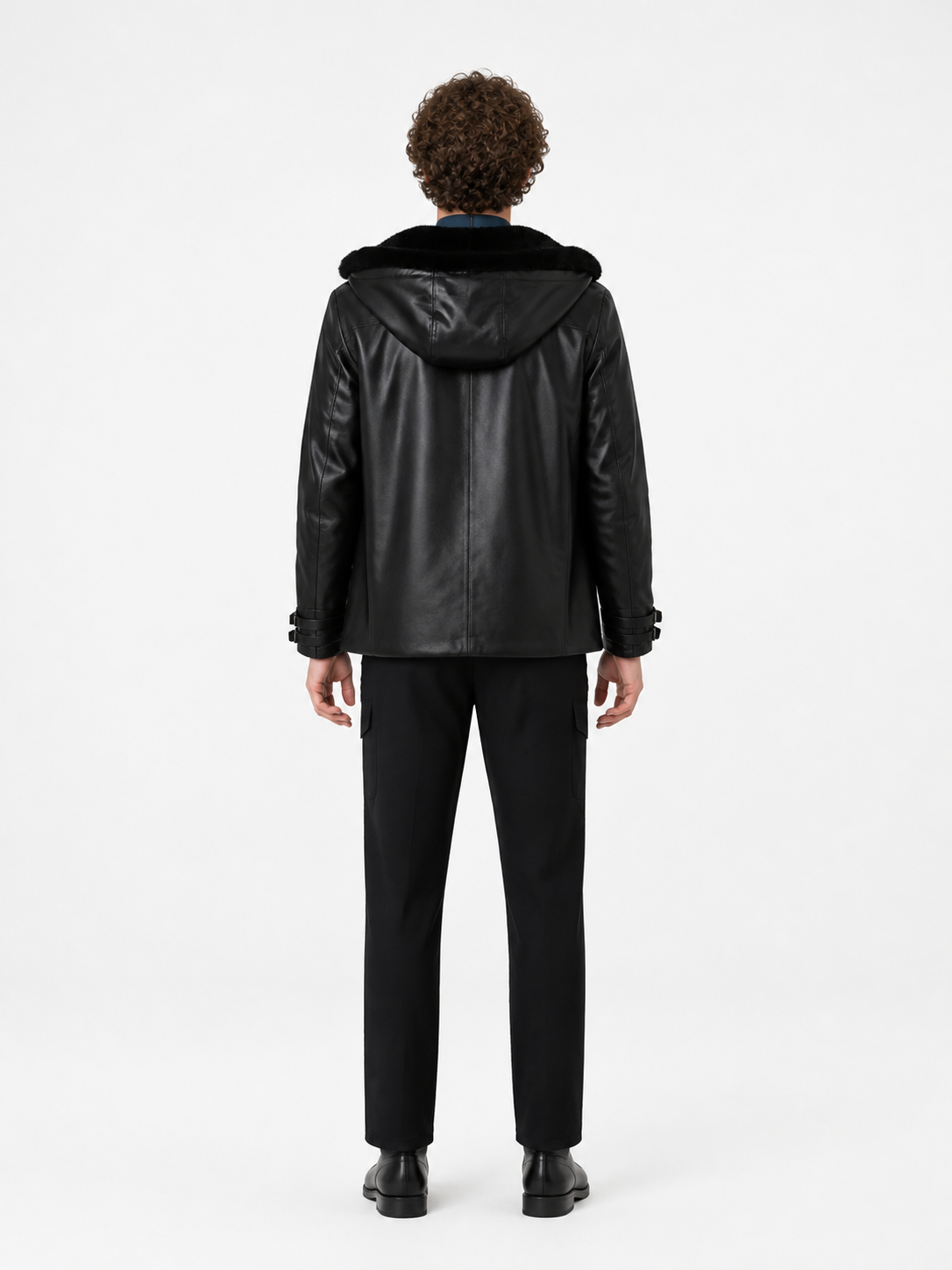 Cosplay Costume with Jacket, Turtleneck, and Pants back view