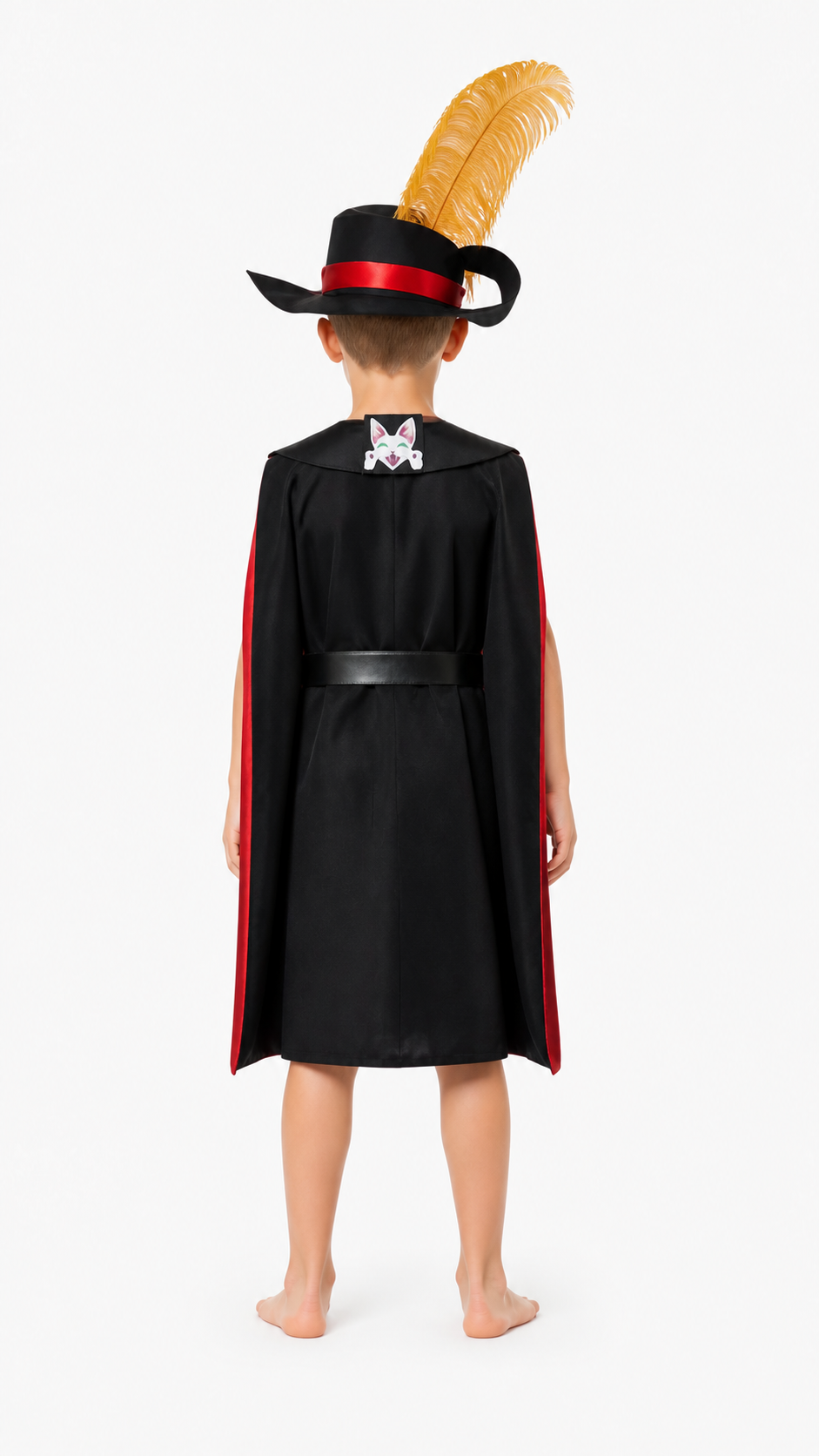 Cat Costume with Cape and Hat back view