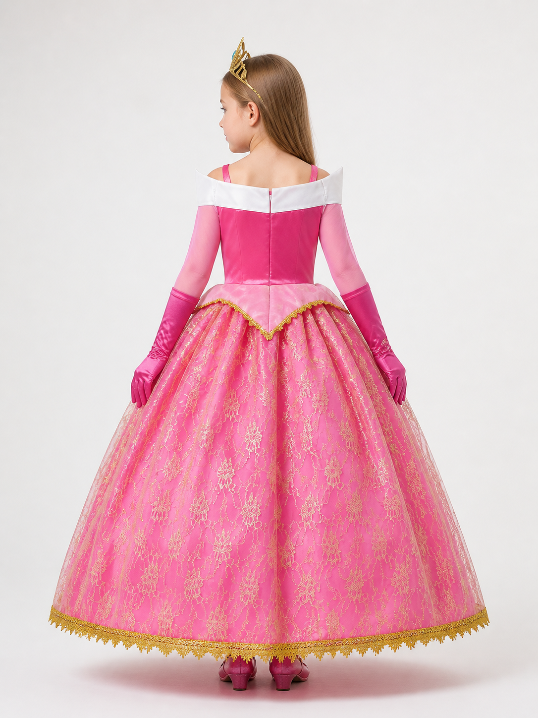 Pink Princess Costume for Halloween and Carnival back view