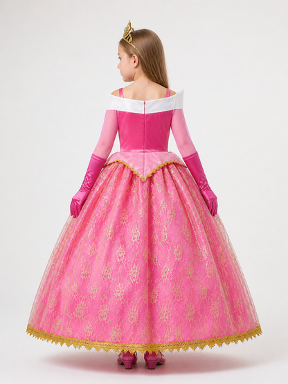 Pink Princess Costume for Halloween and Carnival back view