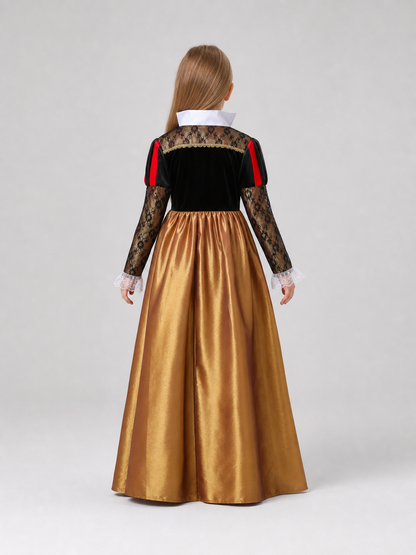 Princess Costume Dress with Crown for Halloween