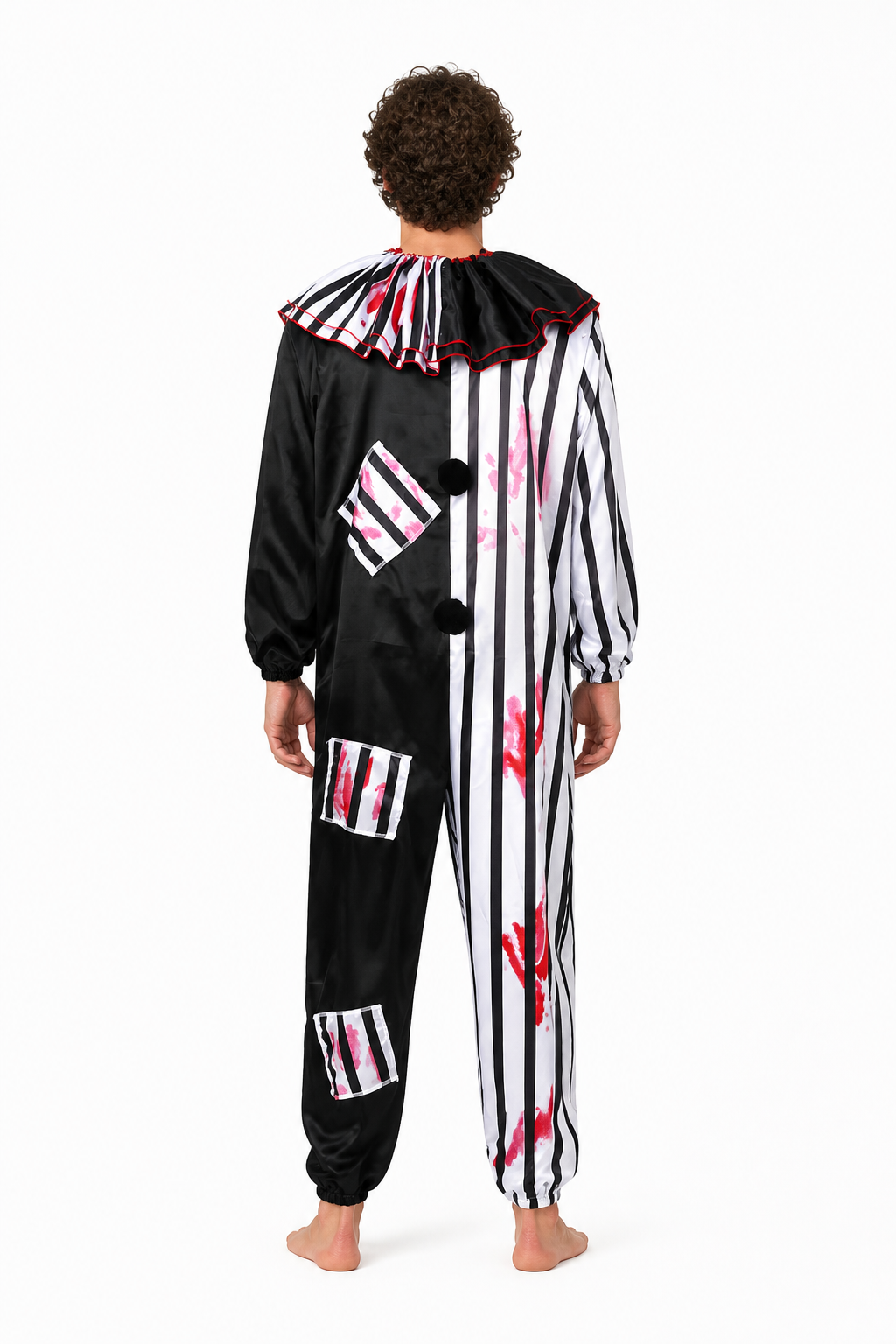 Clown Costume Jumpsuit for Cosplay and Stage back view