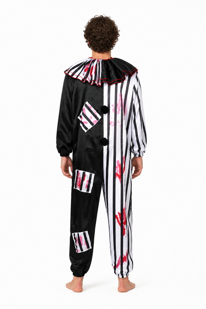 Clown Costume Jumpsuit for Cosplay and Stage back view